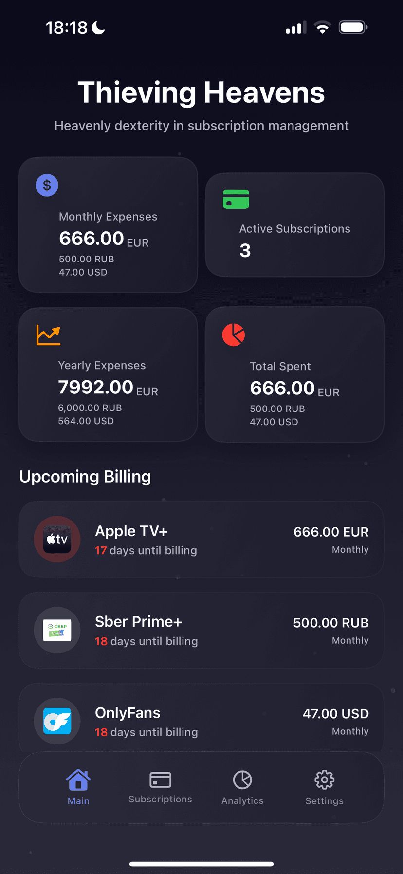 App screenshot